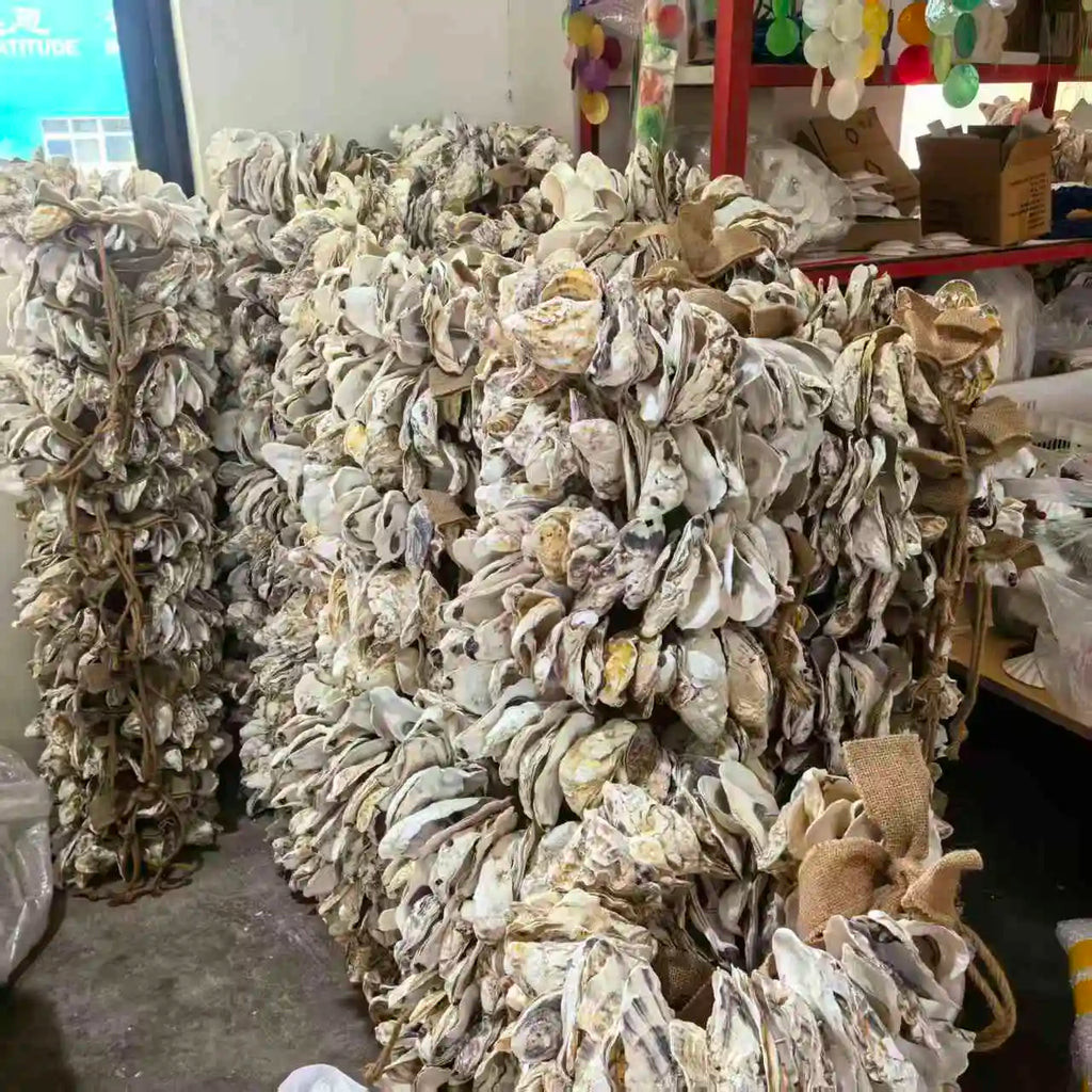 Custom Oyster Shell Crafts: 50 MOQ, 28-Day Lead, Handmade | Eco-Friendly Souvenir & Gift Decor