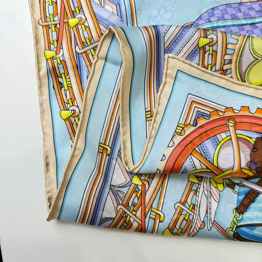 100% Mulberry Silk Square Scarf | 65x65cm | Custom Print | 14-18 Momme