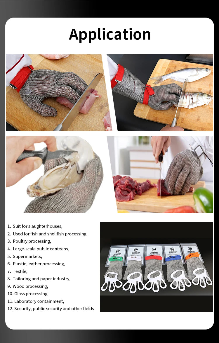 316L Stainless Steel Cut Resistant Gloves | Food Grade | MOQ 1