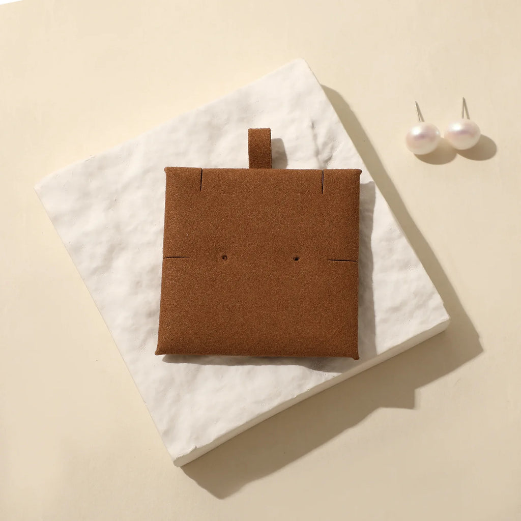 Custom Microfiber Suede Jewelry Pouch Wholesale | 50 MOQ Button Closure
