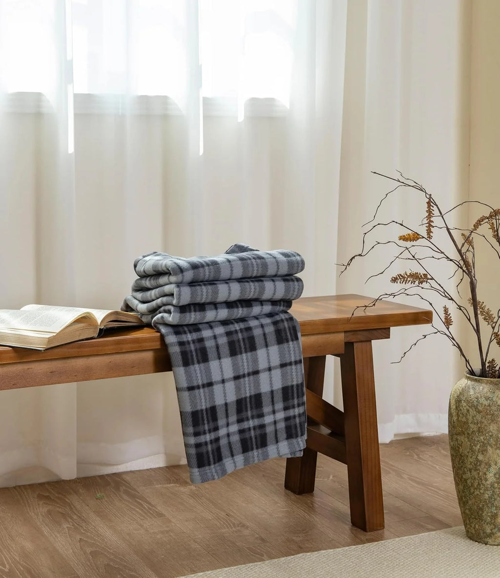 Custom Flannel Fleece Blanket | Recycled Polyester | Jacquard & Embroidery | MOQ 20 Pieces