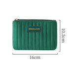 Custom Velvet Cosmetic Bags with Logo — Zipper Closure, Embroidery & Woven Labels