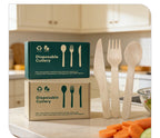 Boxed Disposable Wooden Cutlery Sets | 16cm Birch Hotel Cutlery