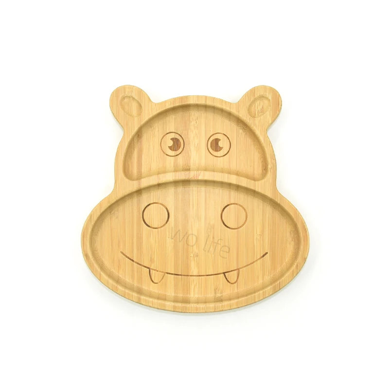 Bamboo Suction Plate Set | Animal Shapes | CPC Certified | 100 MOQ