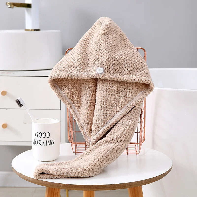 Microfiber Hair Towel 25x65cm | Fast Drying Turban Wrap | Bulk Custom Logo