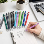 Custom Metal Stylus Pen with Logo | 2-in-1 Ballpoint MOQ 100