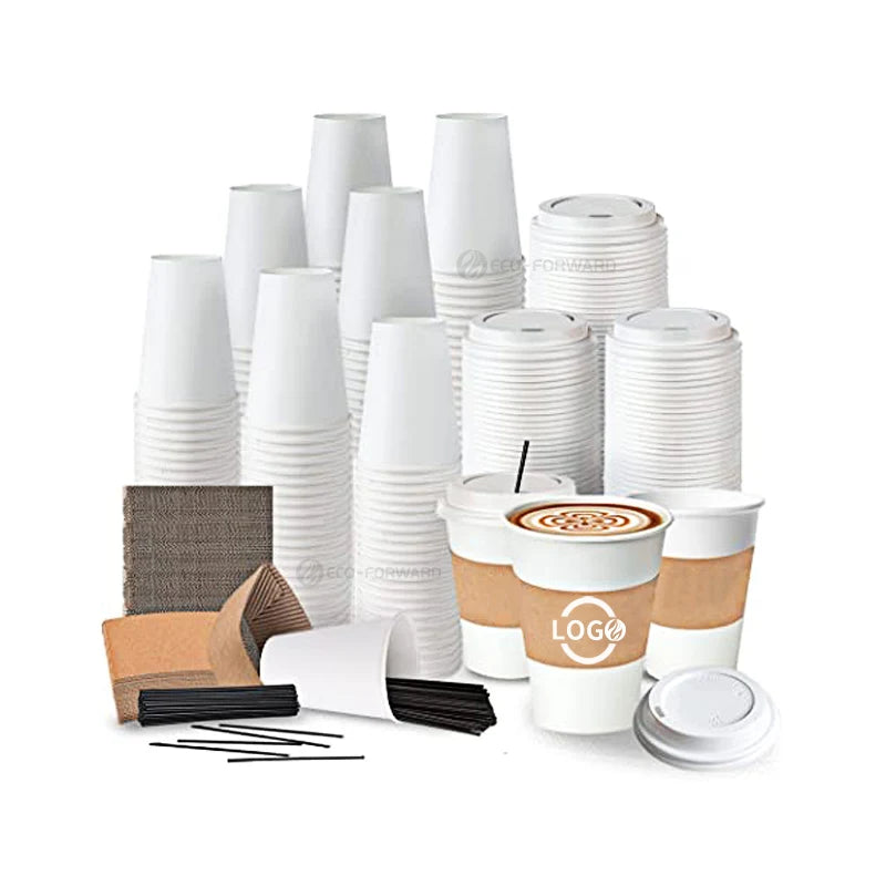 Customized Brown Kraft Paper Coffee Cup with Logo | MOQ 10,000