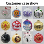 Custom Glass Christmas Ornaments | Silk Screen Printed Baubles | Bulk Holiday Gifts