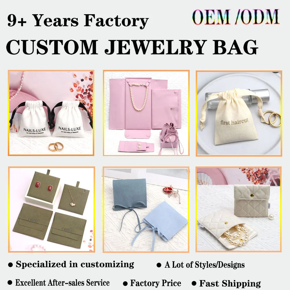 Custom Satin Drawstring Bags with Logo — 120-250 GSM for Cosmetic & Gift Packaging