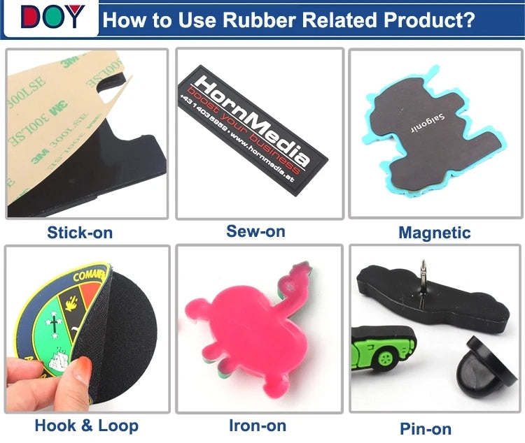 Custom 3D Embossed PVC Patches with Logo | MOQ 100
