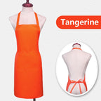 Custom Logo Unisex Bib Aprons with 2 Pockets for Cooking Kitchen Advertising Adjustable Waterproof Extra Large Long Ties Apron