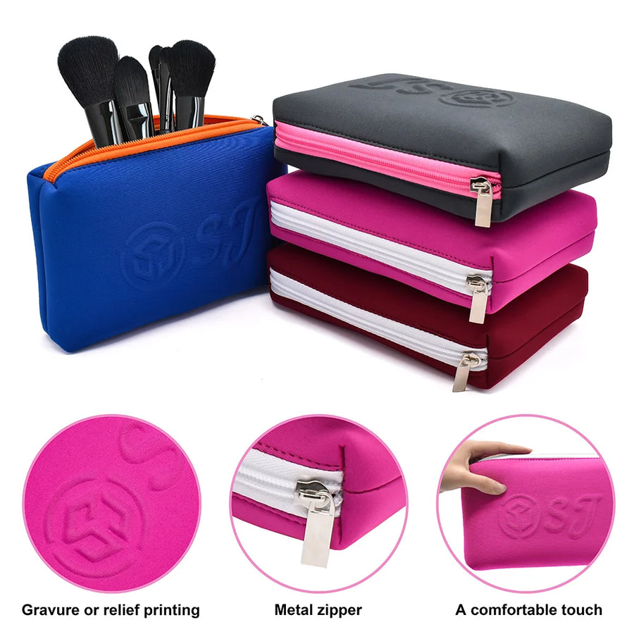 Custom Neoprene Makeup Bags with Logo | MOQ 500 | ISO Certified