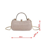 Custom Crystal Clutch Bags – PU Evening Bag with Crystal Handle