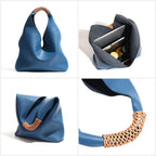 Custom Genuine Leather Tote Bag Wholesale | OEM ODM Bucket Handbags 1 MOQ