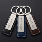Custom Genuine Leather Keychain with Logo | 10-Piece MOQ