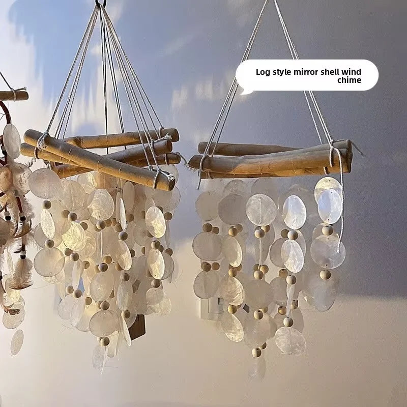 Custom Capiz Shell Wind Chimes: 5 MOQ, 8-Day Lead, Handmade | Memorial Garden Decor