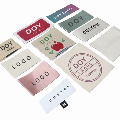 High Density Jacquard Woven Labels | Custom Brand Name & Size Tags | 1,000 MOQ