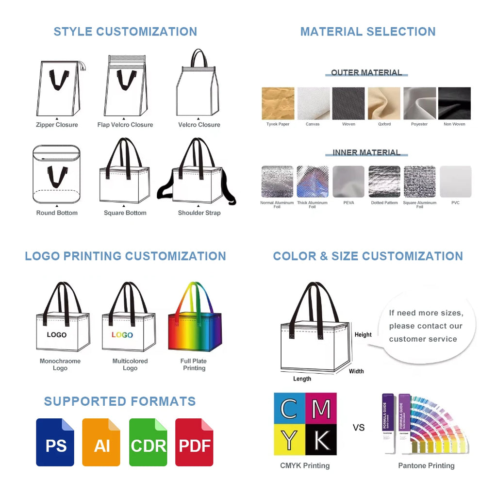 Insulated Lunch Cooler Bag | Custom Logo 6-Can