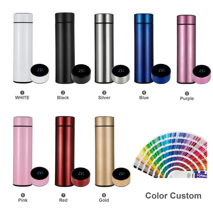 Smart Stainless Steel Water Bottle | LED Display | Vacuum Insulated | Custom Logo