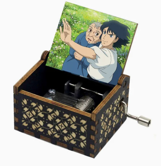 Wooden Hand-Cranked Music Box | Howl's Moving Castle | 10 MOQ | Custom