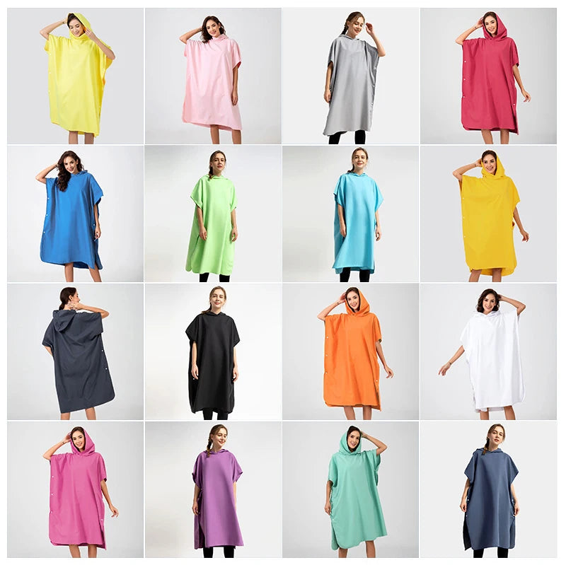 Custom Synthetic Anti-Odor Beach Changing Robe Poncho