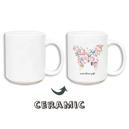 Custom Ceramic Sublimation Mugs | 11oz White Coffee Mugs
