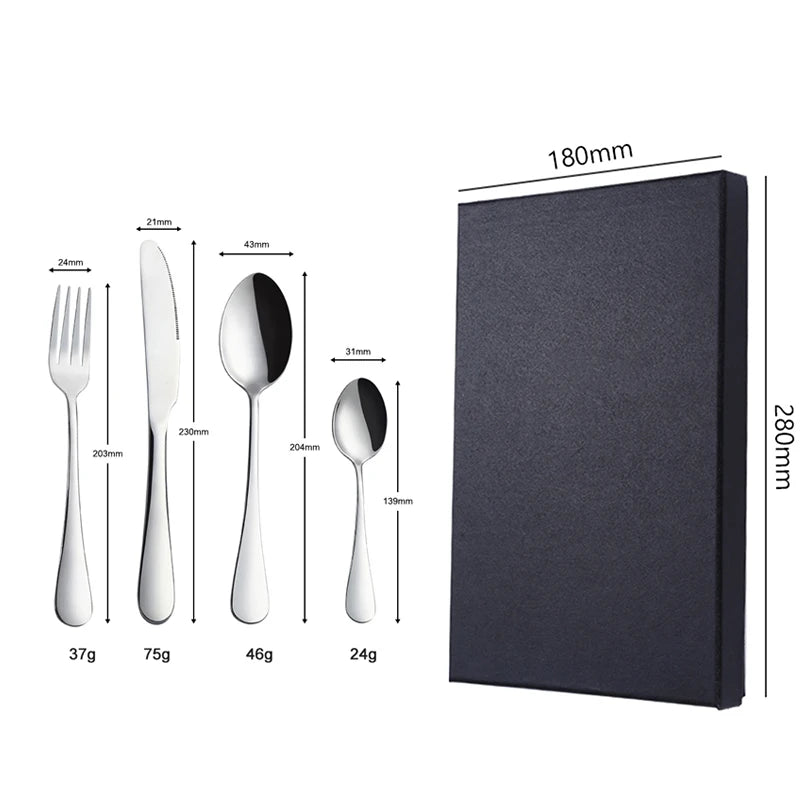 24-Piece Gold Flatware Set | PVD Coating | EU/FDA Certified | 100 MOQ
