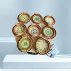 Double-Ear Rattan Fruit Plate | Hand-Woven | 50 MOQ | Colorful Shell