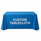 Custom Full Drape Tablecloths with Logo | Wrinkle Resistant | Factory Direct
