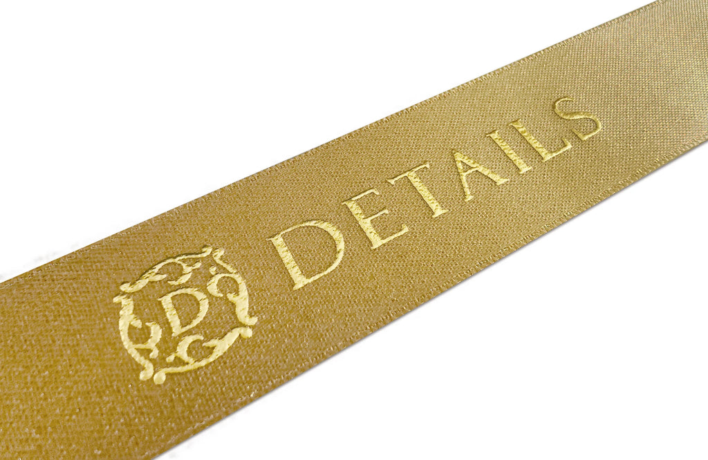 Custom Printed Satin Ribbon | Double-Face | MOQ 2,000 Yards  text