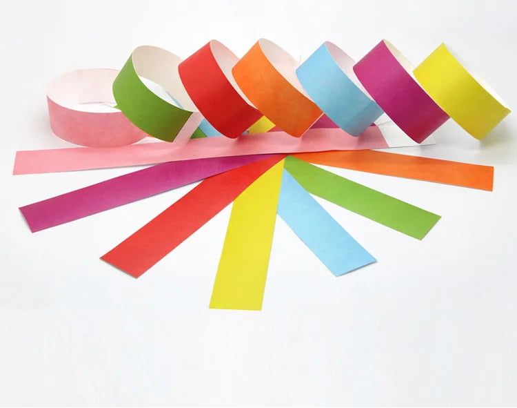 Custom Tyvek Wristbands 100 MOQ | Waterproof Logo Printed Event Bracelets for Festivals & Promotions | Bulk Wholesale