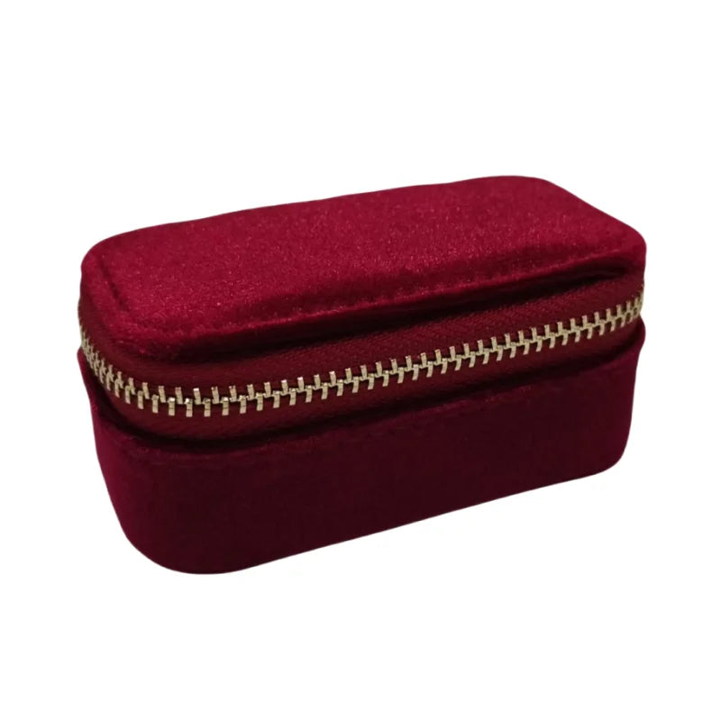 Custom Velvet Zipper Jewelry Box Wholesale | 50 MOQ Luxury Packaging