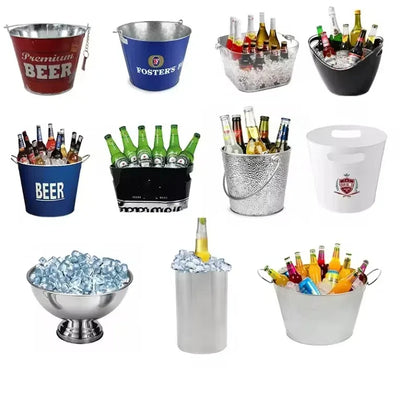 Custom Branded Ice Bucket with Logo | 5L Metal