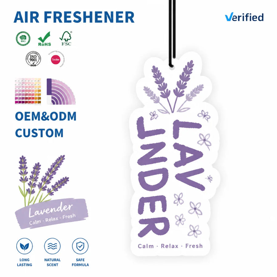 Custom Logo Hanging Paper Car Air Freshener | Die Cut Shape