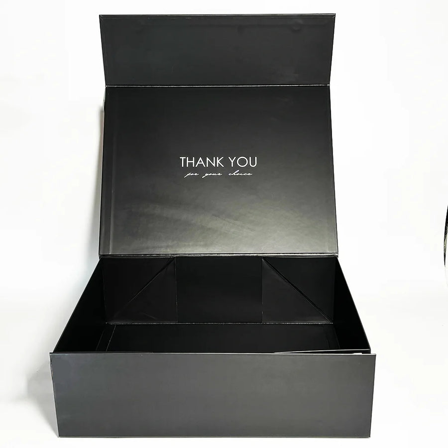 Custom Black Magnetic Gift Box for Apparel, Fragrance, PR Kits & E-Commerce Packaging