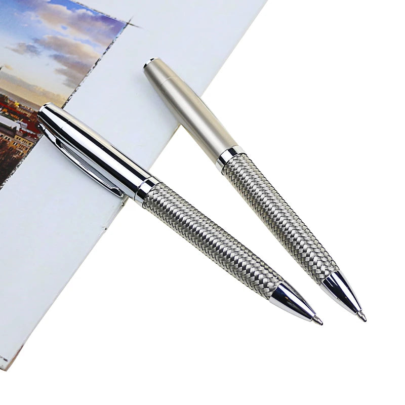 Stainless Steel Promotional Pens: 500 MOQ, 25-Day Lead, 1.0mm | Laser Engraved Ballpoint Gifts