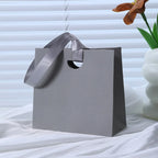 Custom Ribbon Handle Paper Gift Bags | Jewelry Packaging MOQ 100