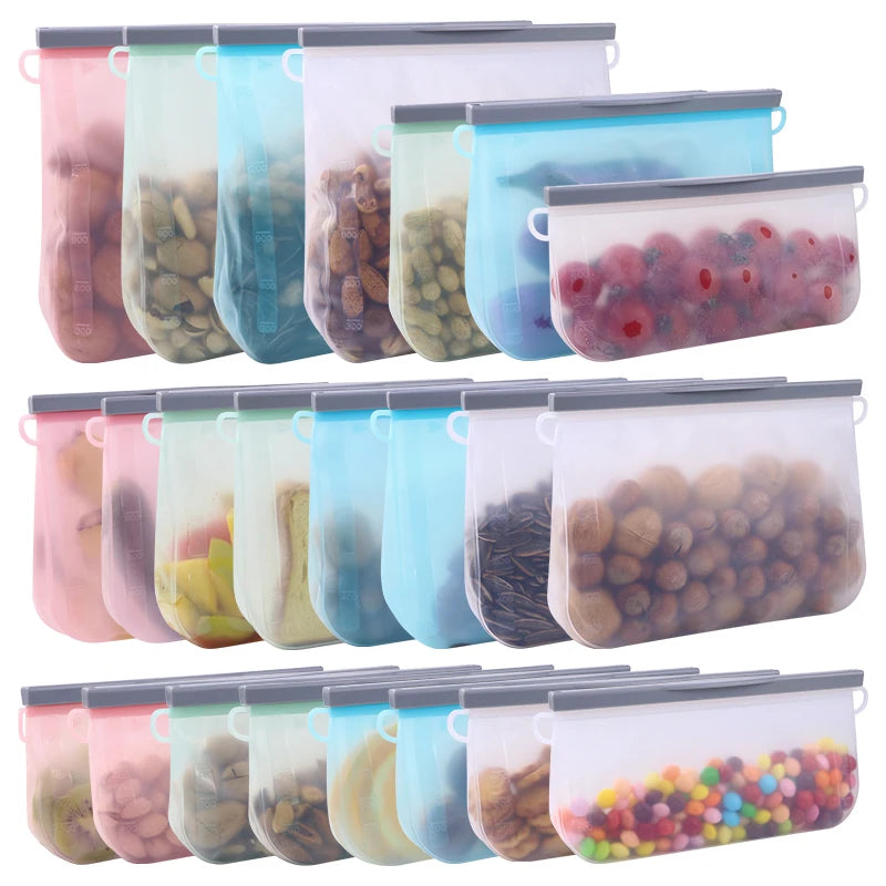 Custom Platinum Silicone Food Bags with Logo | LFGB FDA Certified