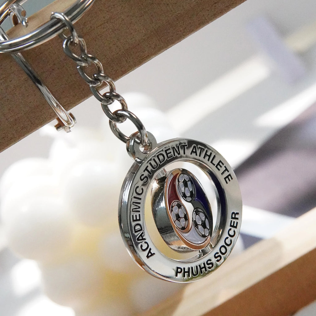 Custom Metal Keychains with Logo | 2-Piece MOQ | Gold Plating