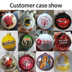 Custom Glass Christmas Ornaments | Silk Screen Printed Baubles | Bulk Holiday Gifts