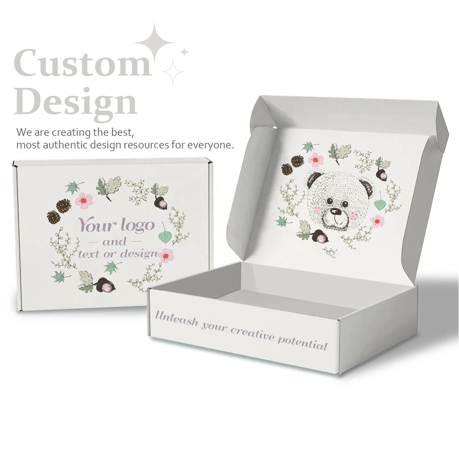 Collapsible Corrugated Box Custom Print | 500 MOQ, Free Sample, 8 Finishing Options