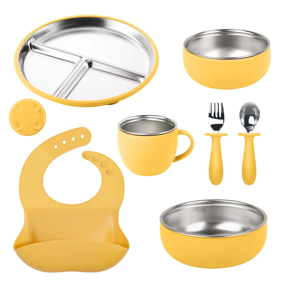 Custom 304 Stainless Steel Children's Plates with Logo | MOQ 10