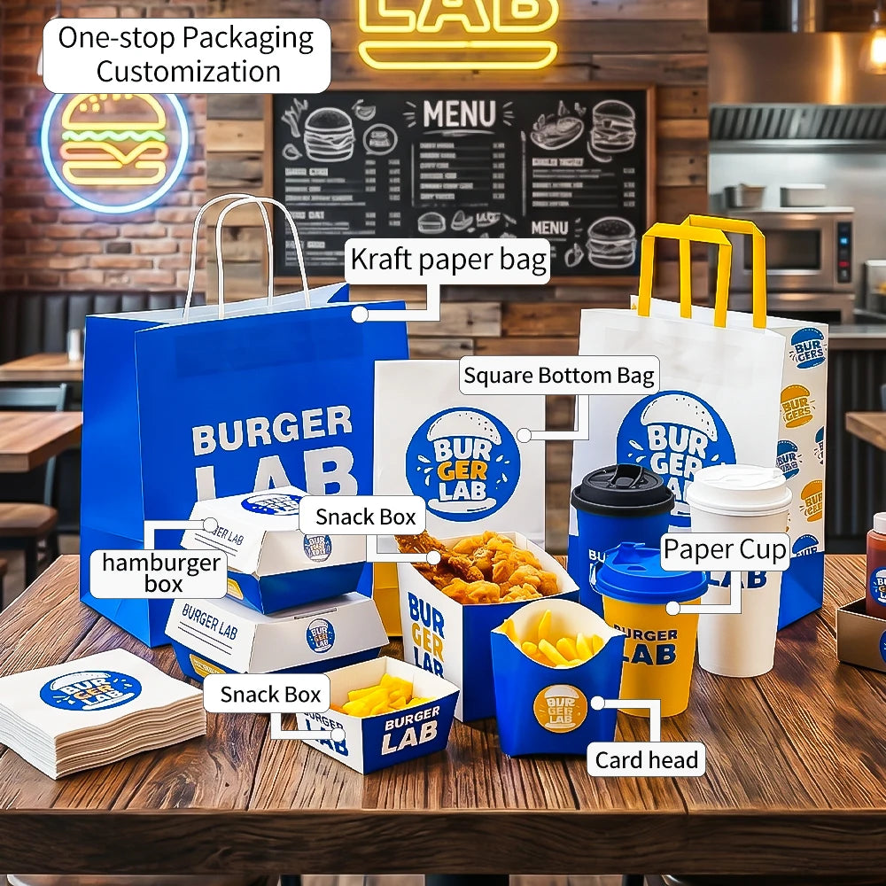Custom Fast Food Boxes | 5,000 Pcs MOQ, 7-Day Lead | Food-Grade