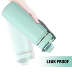Custom 32oz & 40oz Wide Mouth Insulated Stainless Steel Water Bottle with Dual Lid Options
