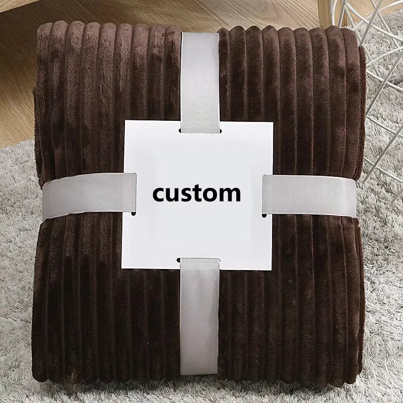 Custom Printed Polyester Blanket | 500 Pcs MOQ Home Decor Throw