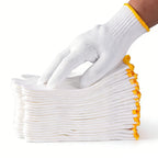 Custom Cotton Work Gloves with Printing | Bulk MOQ 8 Pairs