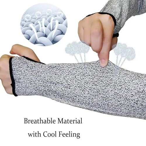 Custom 18 Inch HPPE Cut Resistant Arm Sleeves | MOQ 200 Pairs