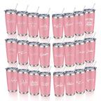 20oz Powder Coated Stainless Steel Tumbler with Lid and Straw Hole for Coffee, Travel and Laser Engraving