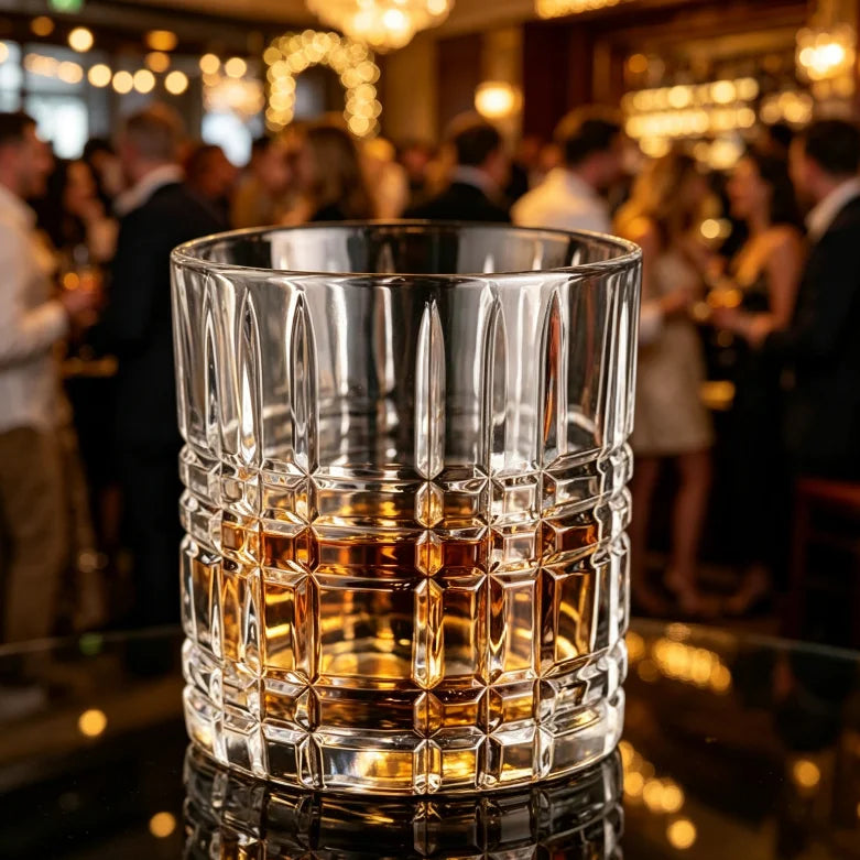Custom Carved Diamond Whiskey Glasses | 300ml | OEM Service