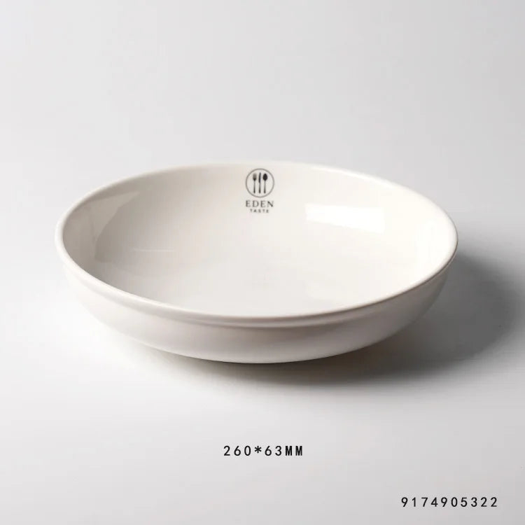 Custom Logo Porcelain Tableware Plates | Hotel Restaurant Wholesale